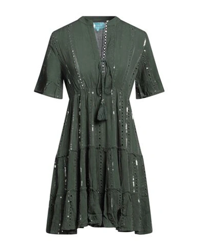 Iconique Woman Short Dress Dark Green Size Xl Viscose