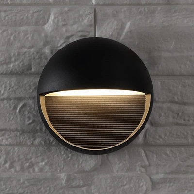 Jonathan Y Orbe 6.25" Outdoor Metal/glass Integrated Led Wall Sconce