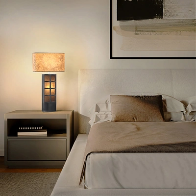 Nova Of California Ventana 32" Table Lamp In Espresso And Brushed Nickel With Night Light Feature And 4-way Rotary Swit