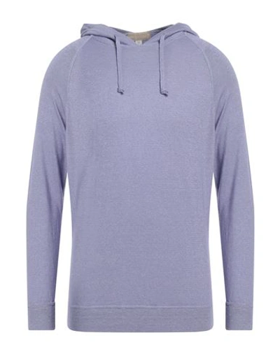 120% Lino Man Sweater Lilac Size L Linen, Cashmere In Purple