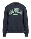 Valvola. Man Sweatshirt Navy Blue Size Xl Cotton In Navy Blue