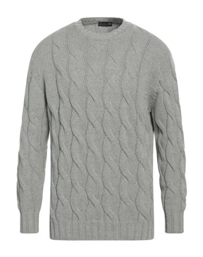 Luigi Borrelli Napoli Man Sweater Light Grey Size 46 Merino Wool, Mohair Wool, Polyamide