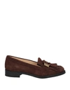 Tod's Woman Loafers Dark Brown Size 8 Soft Leather