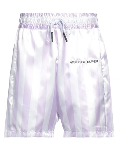 Vision Of Super Man Shorts & Bermuda Shorts Lilac Size M Polyester In Purple