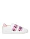 John Galliano Woman Sneakers White Size 8 Soft Leather, Textile Fibers In White