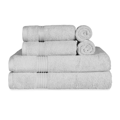 Superior Egyptian Cotton 600 Gsm, 6-piece Towel Set, 2 Bath 2 Hand, 2 Face