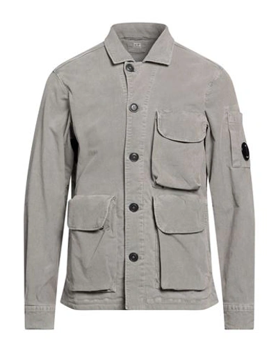 C.p. Company C. P. Company Man Shirt Dove Grey Size L Cotton, Elastane