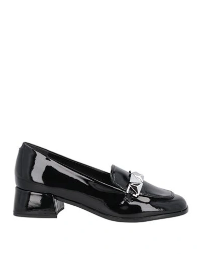 Schutz Woman Loafers Black Size 9.5 Textile Fibers