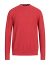 Drumohr Man Sweater Red Size 40 Cotton