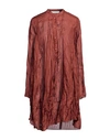 Liviana Conti Woman Midi Dress Rust Size 10 Silk In Red