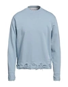 Department 5 Man Sweatshirt Sky Blue Size M Cotton