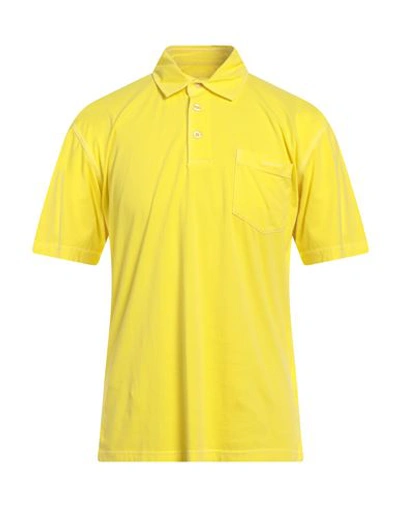Gant Man Polo Shirt Yellow Size M Cotton In Yellow