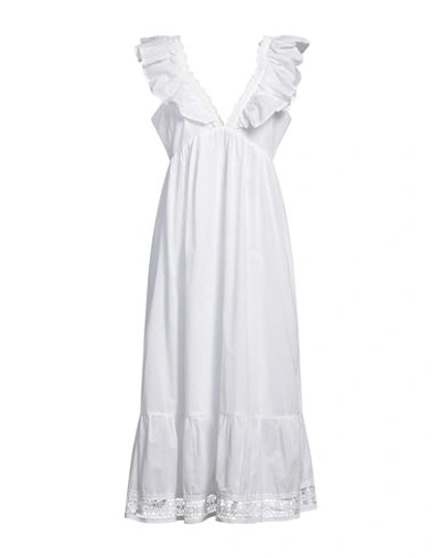 Liu •jo Woman Maxi Dress White Size 10 Cotton