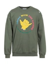 The Editor Man Sweatshirt Military Green Size Xl Cotton, Polyester