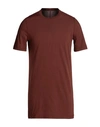 Rick Owens Man T-shirt Cocoa Size S Cotton In Brown