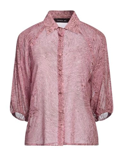 Federica Tosi Woman Shirt Fuchsia Size 10 Silk In Pink