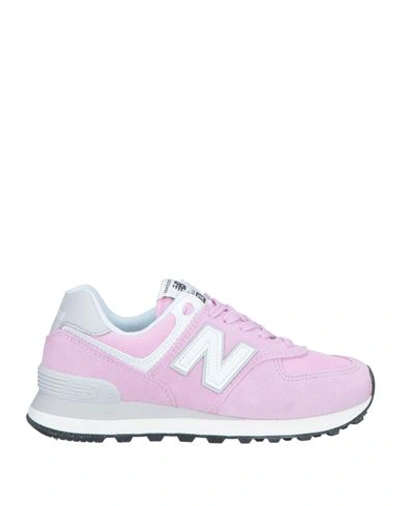 New Balance Woman Sneakers Light Pink Size 7 Soft Leather, Textile Fibers
