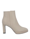 Bibi Lou Woman Ankle Boots Beige Size 11 Soft Leather In Beige