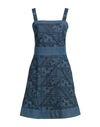Marani Jeans Woman Mini Dress Blue Size 4 Cotton, Polyester, Elastane In Blue