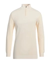 Fedeli Man Turtleneck Cream Size 42 Cotton In White