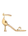 Islo Isabella Lorusso Woman Sandals Gold Size 11 Textile Fibers
