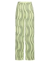 Camicettasnob Woman Pants Light Green Size 10 Viscose, Elastane In Green