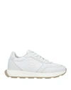 Baldinini Man Sneakers White Size 13 Calfskin In White