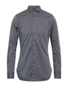 Tintoria Mattei 954 Man Shirt Lead Size 17 Cotton, Elastane In Grey