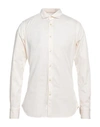 Tintoria Mattei 954 Man Shirt Apricot Size 17 ¾ Cotton, Elastane In Orange