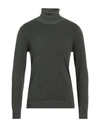 Majestic Filatures Man Turtleneck Dark Green Size M Organic Cotton, Elastane In Green