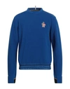 Moncler 3  Grenoble Man Sweatshirt Bright Blue Size M Polyester