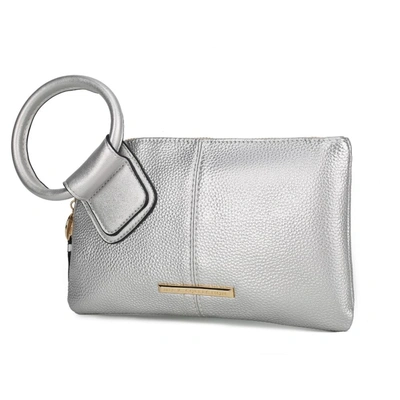 Mkf Collection By Mia K Luna Vegan Leather Clutch/wristlet For Women's In White
