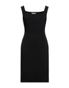 Twinset Woman Midi Dress Black Size 14 Polyester, Elastane