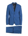 Officina 36 Man Suit Bright Blue Size 44 Polyester, Viscose, Elastane In Blue