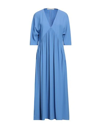 Liviana Conti Woman Maxi Dress Light Blue Size 4 Viscose, Acetate