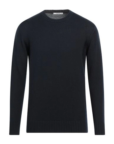 Kangra Cashmere Kangra Man Sweater Midnight Blue Size 42 Wool In Blue