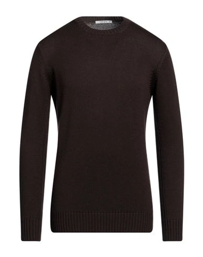 Kangra Cashmere Kangra Man Sweater Brown Size 42 Wool In Brown