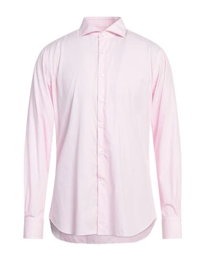 Alessandro Gherardi Man Shirt Pink Size 16 Cotton