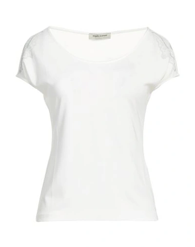 Angelo Marani Woman T-shirt White Size 4 Viscose, Elastane