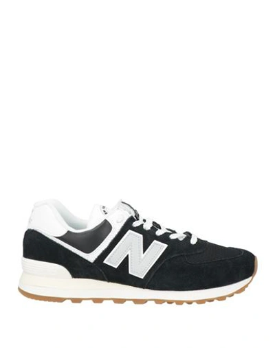 New Balance Man Sneakers Black Size 9 Soft Leather, Textile Fibers