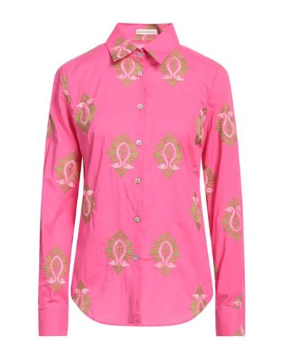 Camicettasnob Woman Shirt Fuchsia Size 10 Cotton In Pink