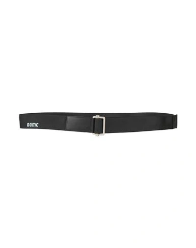 Oamc Man Belt Black Size Onesize Calfskin, Polyester
