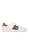 CAVALLI CLASS CAVALLI CLASS WOMAN SNEAKERS WHITE SIZE 8 SOFT LEATHER