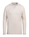 120% Lino Man Sweater Beige Size M Mohair Wool, Polyamide, Linen, Cashmere, Wool