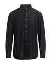 ALESSANDRO GHERARDI ALESSANDRO GHERARDI MAN SHIRT BLACK SIZE 17 POLYAMIDE, ELASTANE