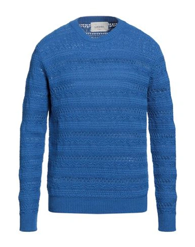 Lucques Man Sweater Azure Size 40 Wool, Viscose, Polyamide, Cashmere In Blue