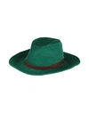 Borsalino Woman Hat Green Size 6 ⅞ Cotton, Cashmere