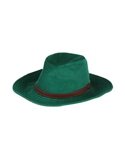 Borsalino Woman Hat Green Size 6 ⅞ Cotton, Cashmere In Green
