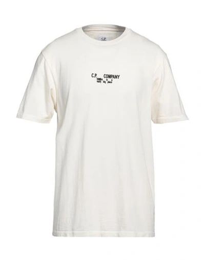 C.p. Company C. P. Company Man T-shirt Ivory Size 3xl Cotton In White