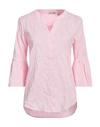 Camicettasnob Woman Shirt Pink Size 4 Cotton, Polyamide, Elastane